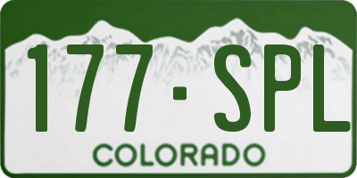 CO license plate 177SPL
