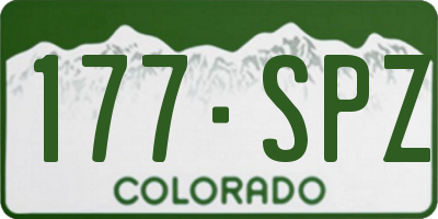 CO license plate 177SPZ