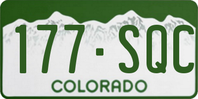 CO license plate 177SQC