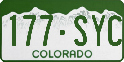CO license plate 177SYC