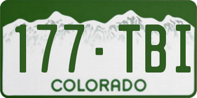 CO license plate 177TBI