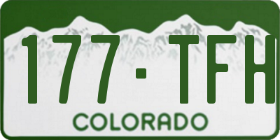 CO license plate 177TFH