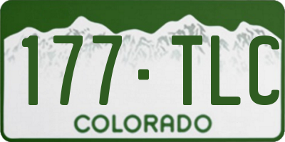 CO license plate 177TLC