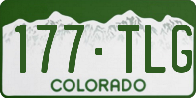 CO license plate 177TLG