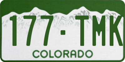 CO license plate 177TMK