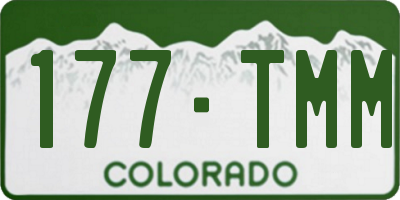 CO license plate 177TMM