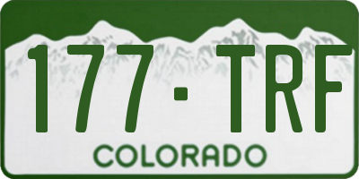 CO license plate 177TRF