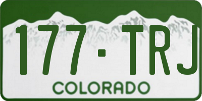 CO license plate 177TRJ