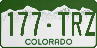CO license plate 177TRZ