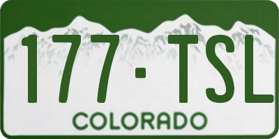 CO license plate 177TSL
