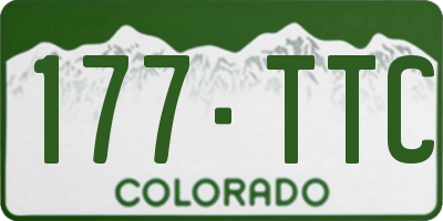 CO license plate 177TTC