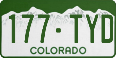 CO license plate 177TYD