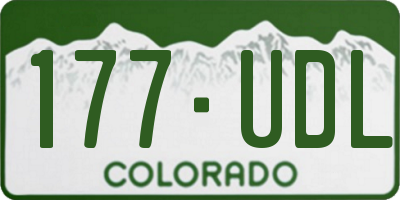 CO license plate 177UDL