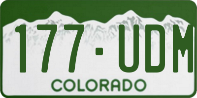 CO license plate 177UDM