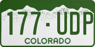 CO license plate 177UDP