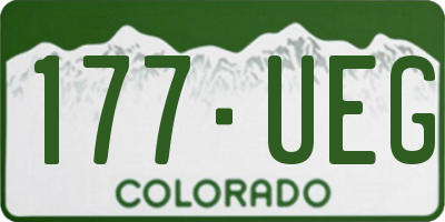 CO license plate 177UEG