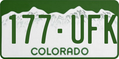 CO license plate 177UFK