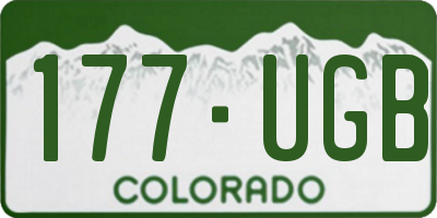 CO license plate 177UGB