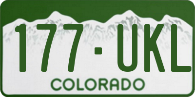 CO license plate 177UKL