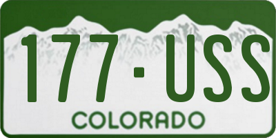 CO license plate 177USS