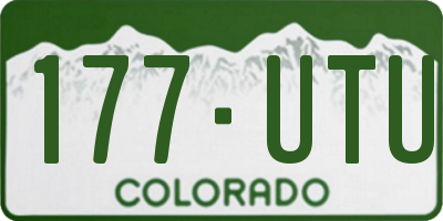 CO license plate 177UTU