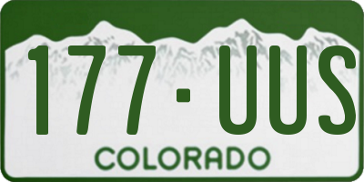 CO license plate 177UUS