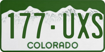 CO license plate 177UXS