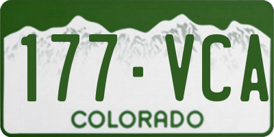 CO license plate 177VCA