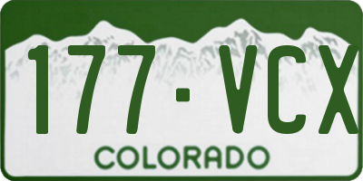CO license plate 177VCX