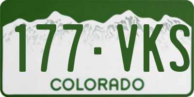 CO license plate 177VKS