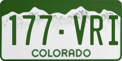 CO license plate 177VRI