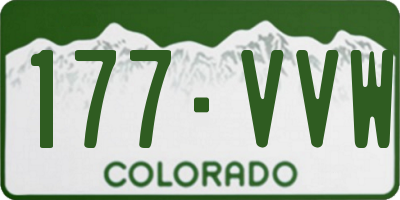 CO license plate 177VVW