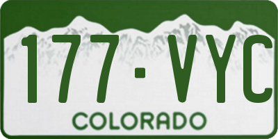 CO license plate 177VYC