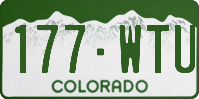 CO license plate 177WTU