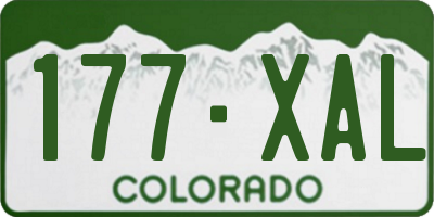 CO license plate 177XAL