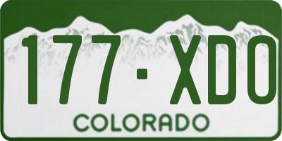 CO license plate 177XDO