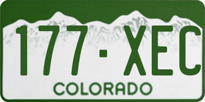 CO license plate 177XEC