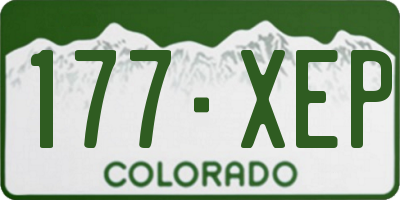 CO license plate 177XEP
