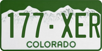 CO license plate 177XER