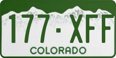 CO license plate 177XFF