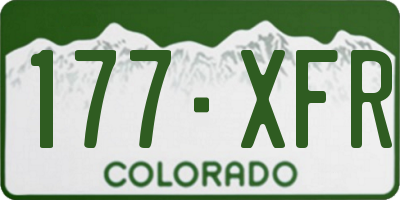 CO license plate 177XFR