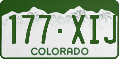 CO license plate 177XIJ