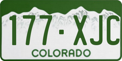CO license plate 177XJC
