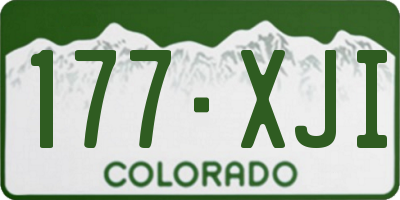 CO license plate 177XJI