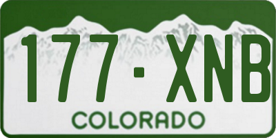 CO license plate 177XNB