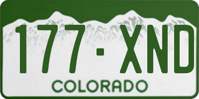 CO license plate 177XND
