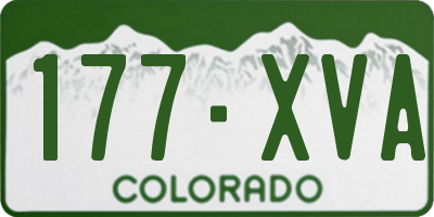 CO license plate 177XVA