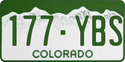 CO license plate 177YBS