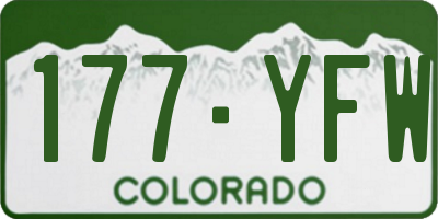 CO license plate 177YFW