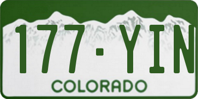 CO license plate 177YIN